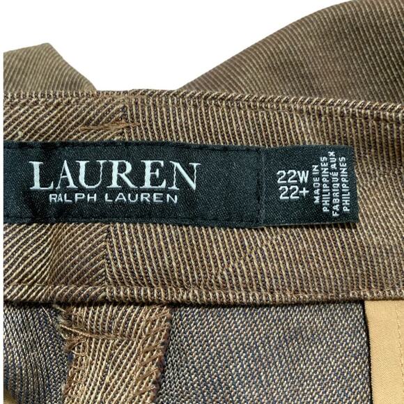 Lauren Ralph Lauren Jodhpur Suede Patches Equestrian Wool Pants Women Size 22W - Picture 4 of 8